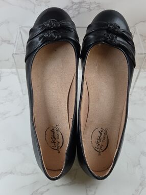 Life Stride Black Knot-Accent Ballet Flats